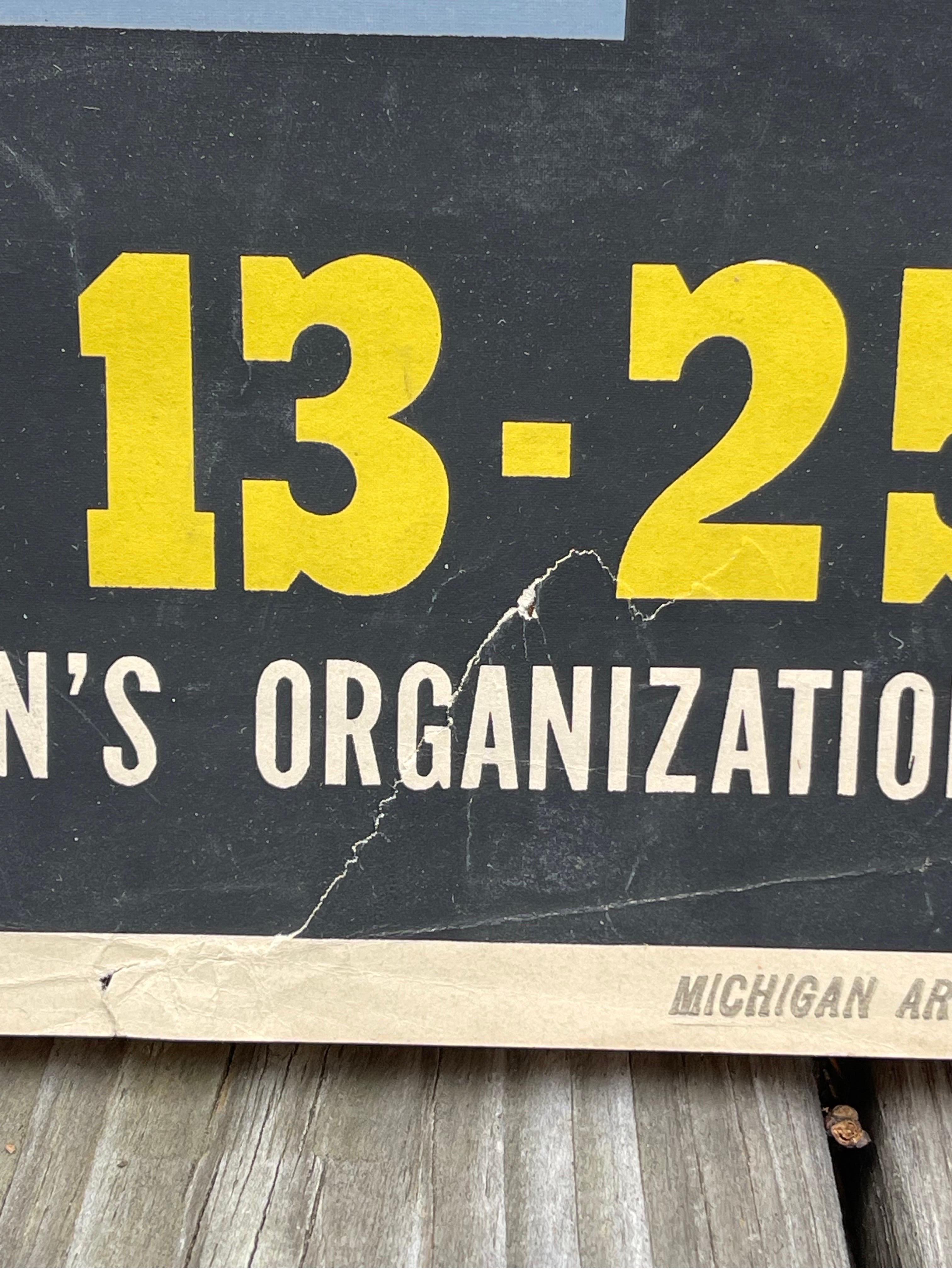 WPA-Poster, Mobilizing Michigan for Farm and Factory, von Maurice Merlin, aus Michigan im Angebot 8