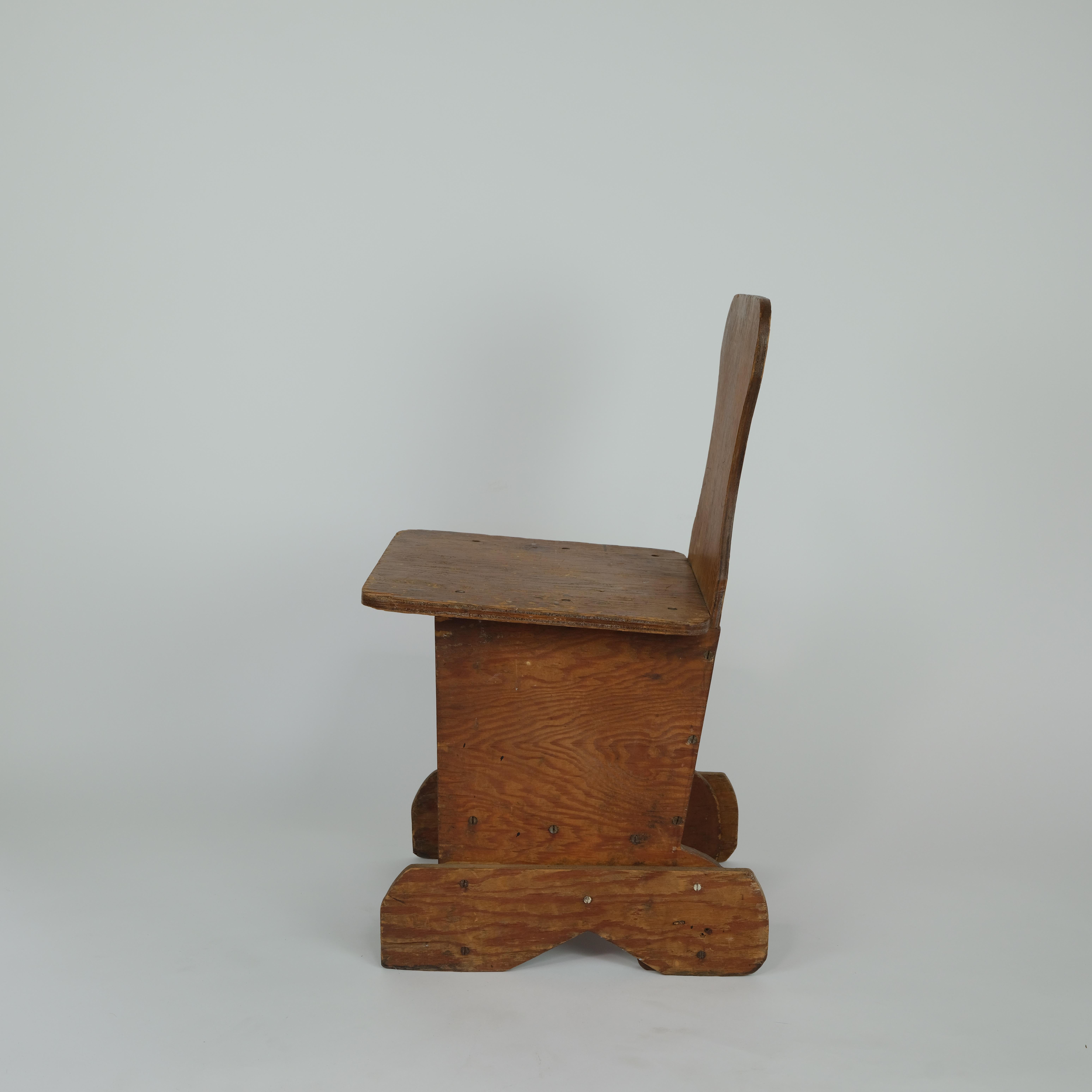 WPA-Nähprojekt Eugene Oregon Modernistischer Sperrholzstuhl (amerikanisch) im Angebot