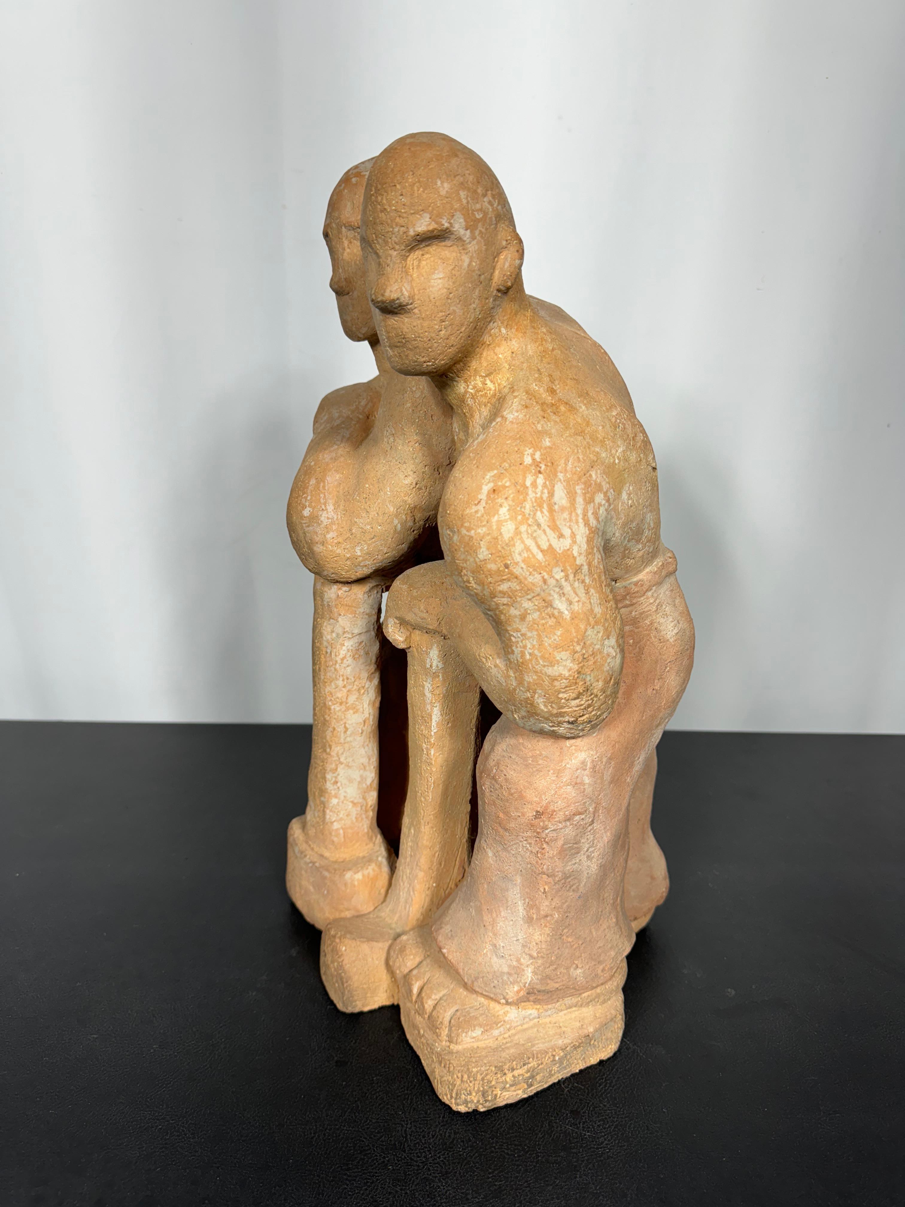 Art Déco Studio di figura in terracotta in stile W.P.A. attribuito a Frank Dobson in vendita