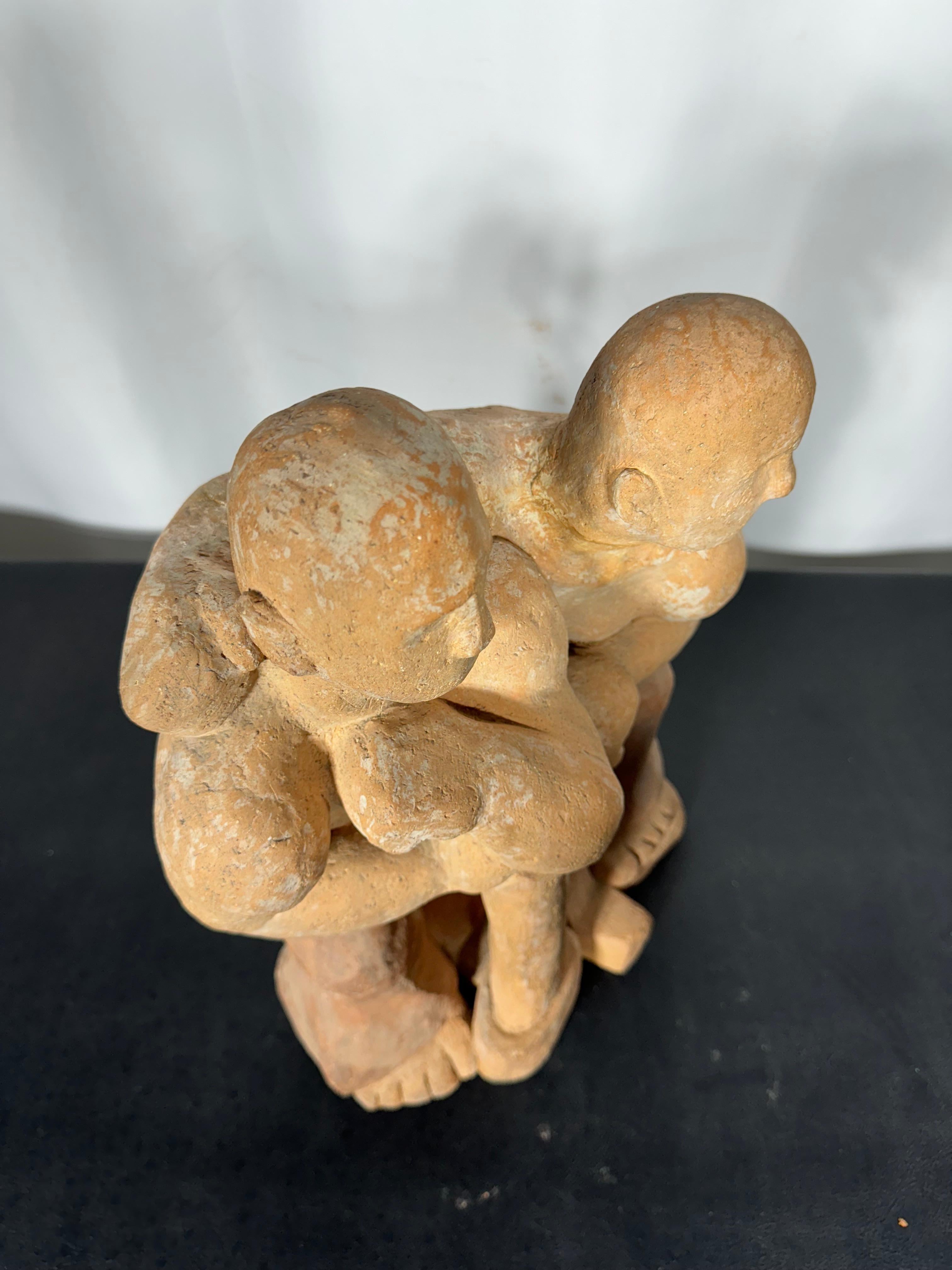 Intagliato a mano Studio di figura in terracotta in stile W.P.A. attribuito a Frank Dobson in vendita