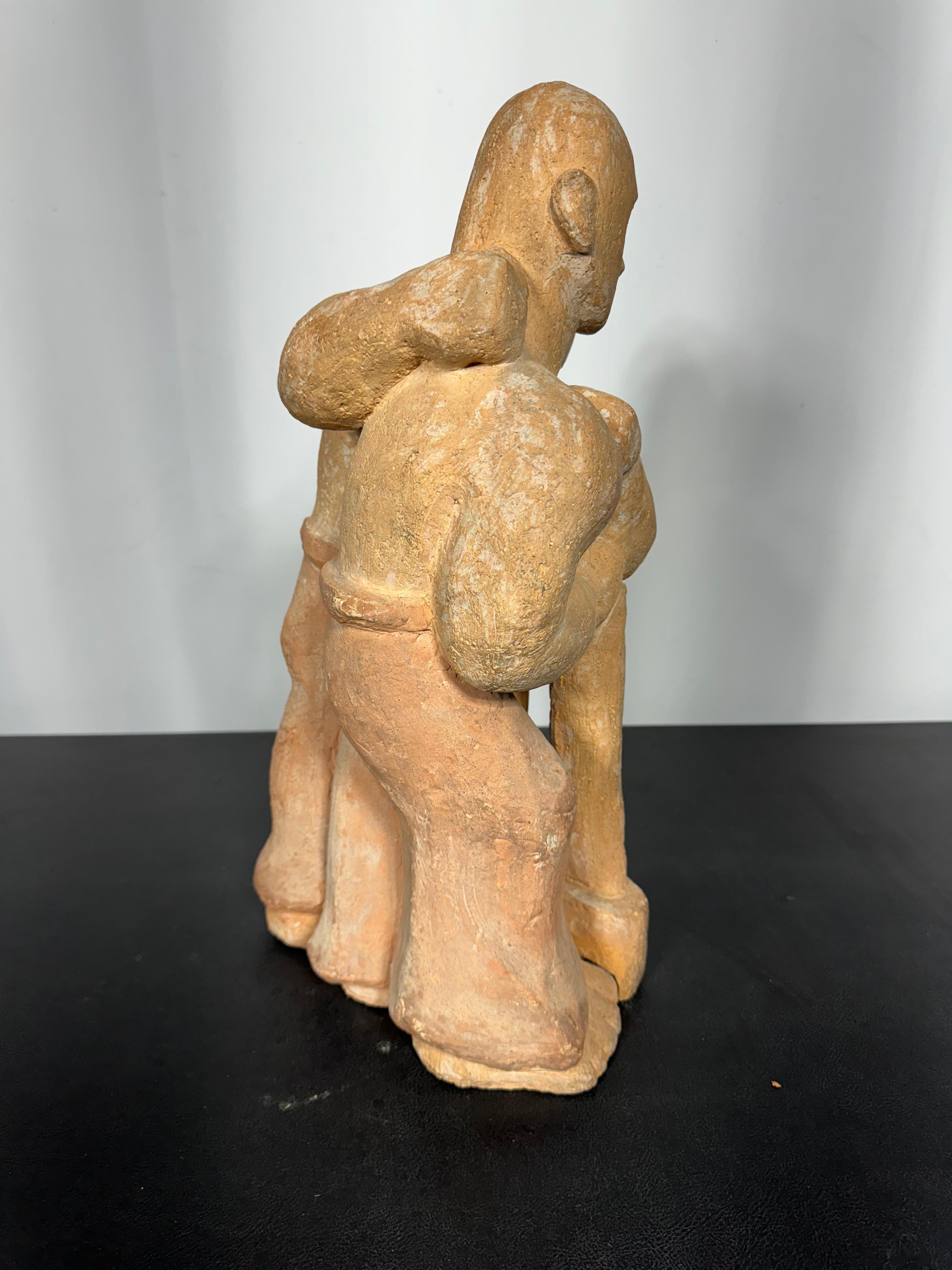 XX secolo Studio di figura in terracotta in stile W.P.A. attribuito a Frank Dobson in vendita