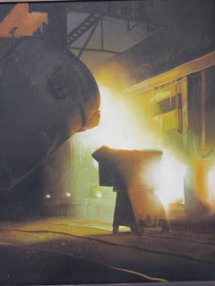 WPA Styled Industrial Steel Mill Painting