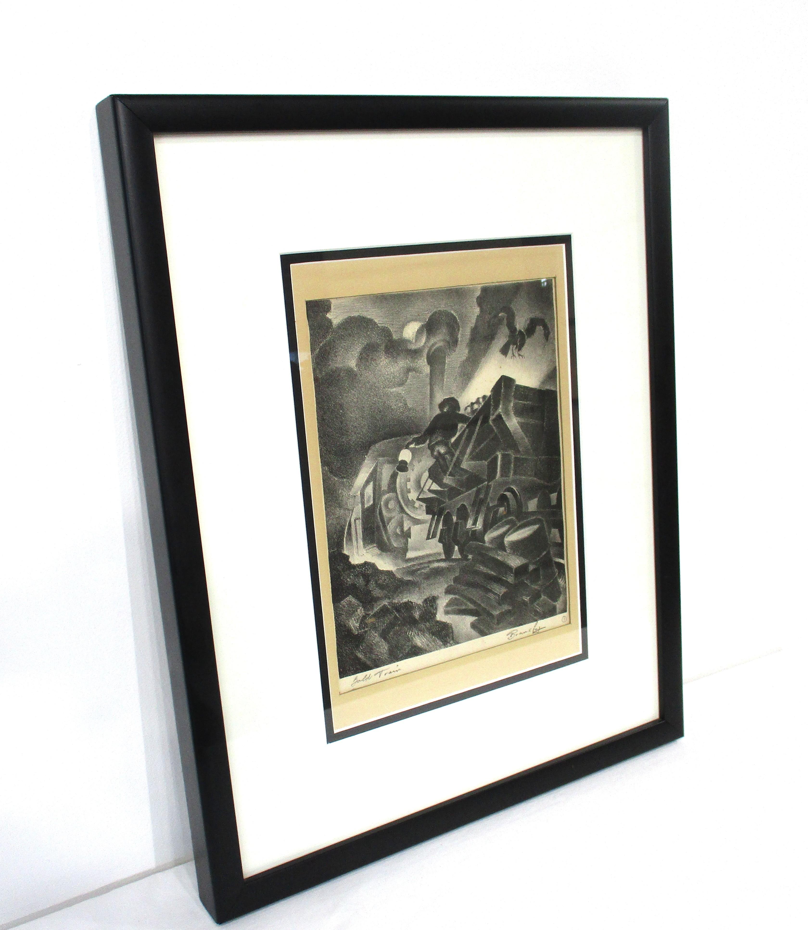 Thomas Hart Benton: Wpa-Lithho im Stil von Eric Bransby „ Goldschleppe“ im Angebot 5