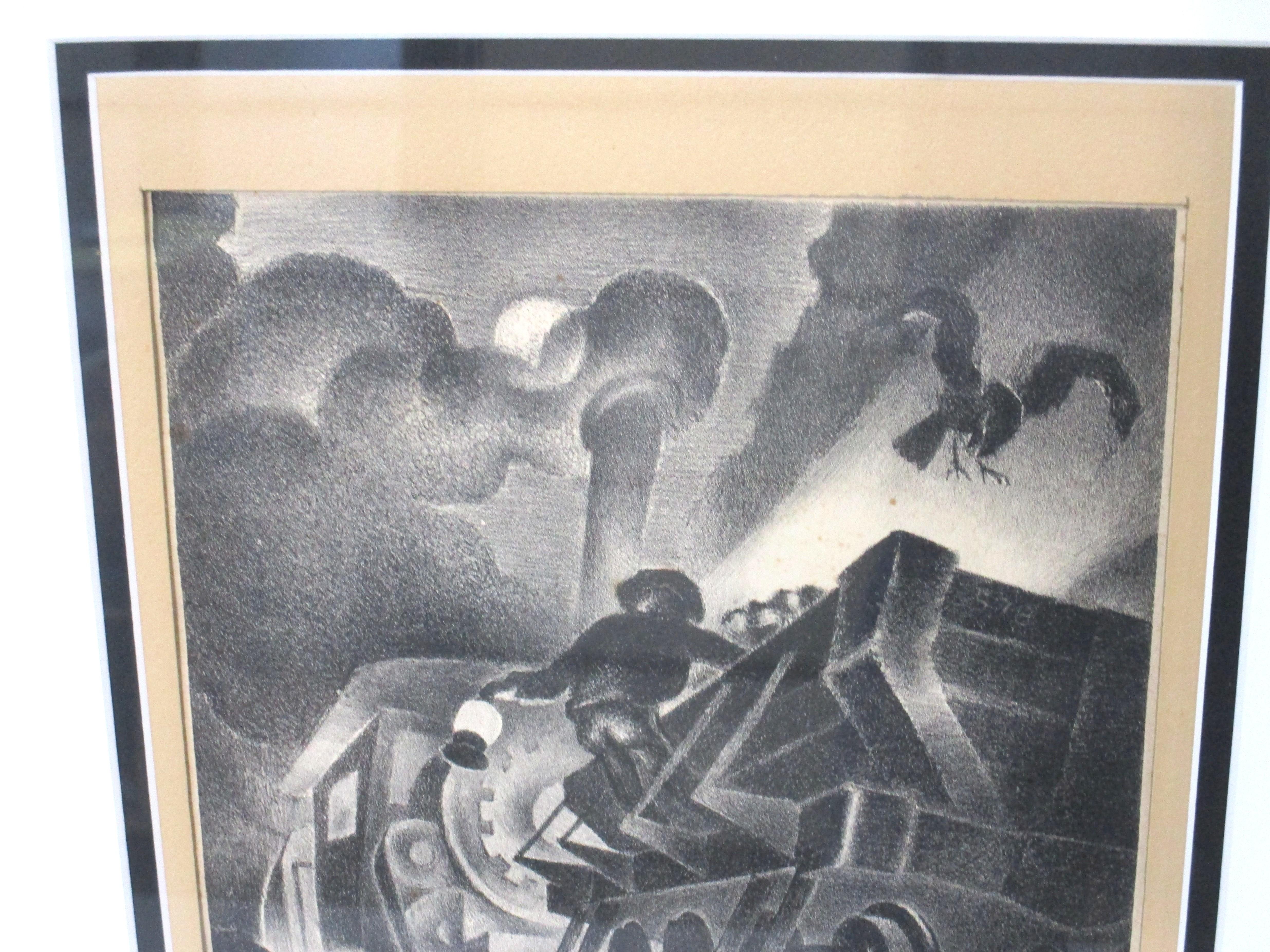 Thomas Hart Benton: Wpa-Lithho im Stil von Eric Bransby „ Goldschleppe“ im Zustand „Gut“ im Angebot in Cincinnati, OH