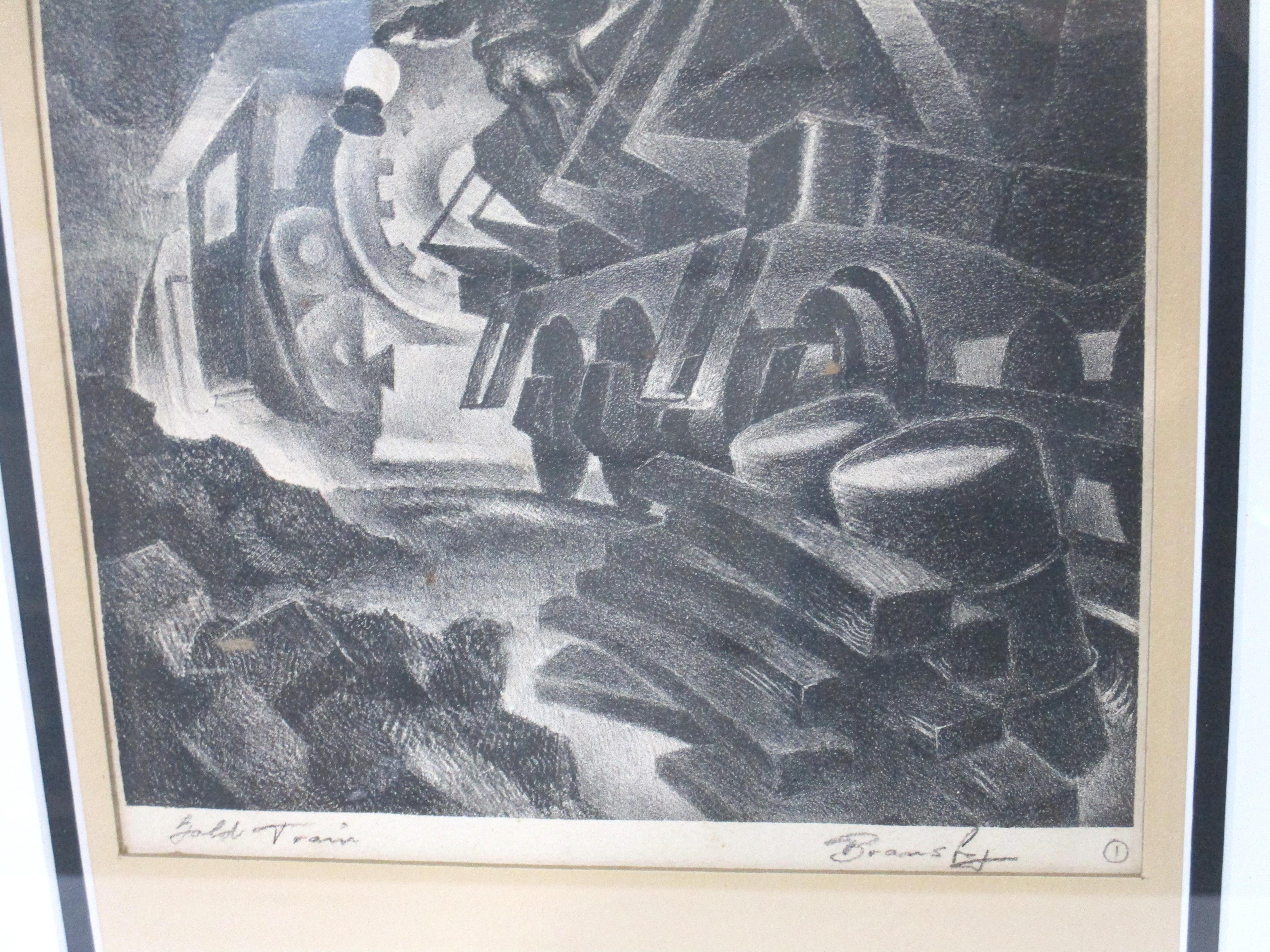 Thomas Hart Benton: Wpa-Lithho im Stil von Eric Bransby „ Goldschleppe“ (20. Jahrhundert) im Angebot