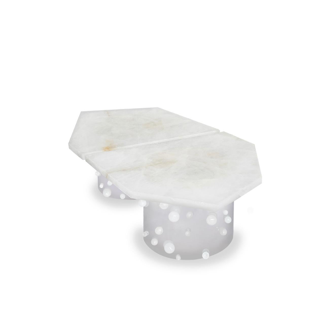 WPN Rock Crystal Cocktail Table by Phoenix In Excellent Condition For Sale In New York, NY