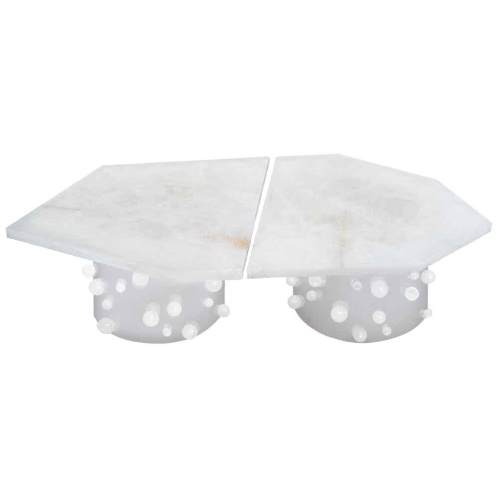 WPN Rock Crystal Cocktail Table by Phoenix For Sale