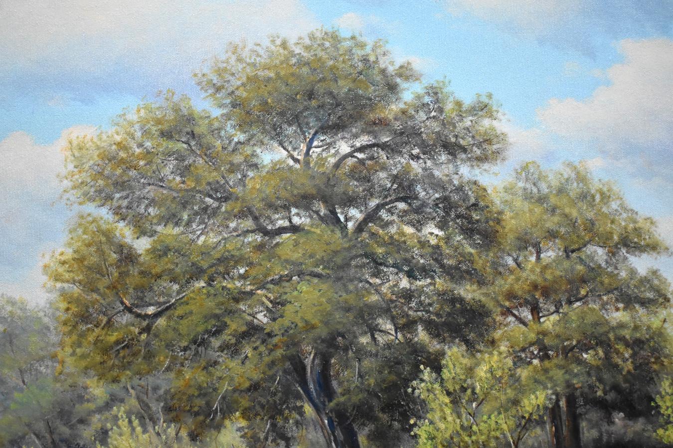 W.R. Thrasher
(1908 - 1997)
Texas Artist
Image Size: 30 x 40
Frame Size: 36.75 x 46.75
Medium: Oil on Canvas
