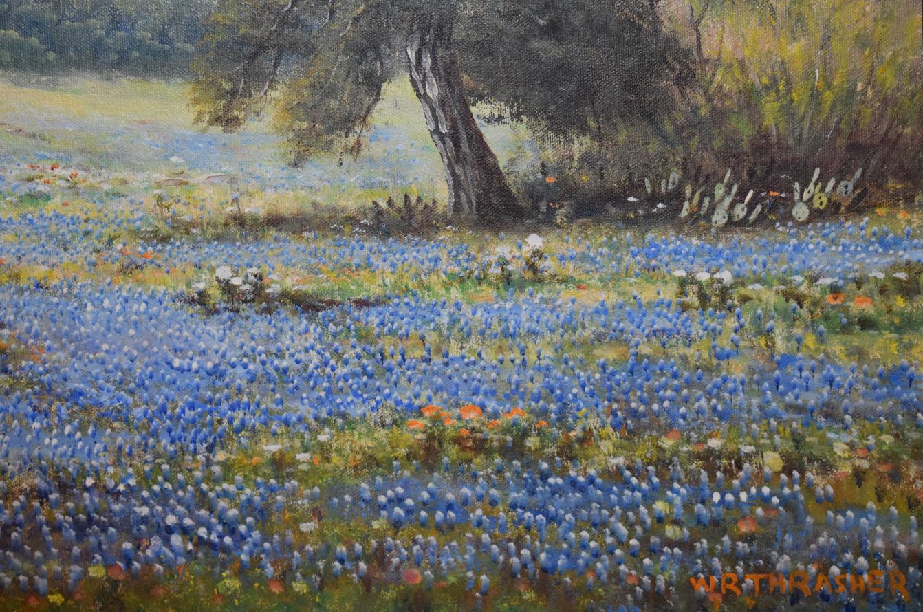 W.R. Thrasher
(1908 - 1997)
Texas Artist
Image Size: 24 x 30
Frame Size: 32 x 38
Medium: Oil
