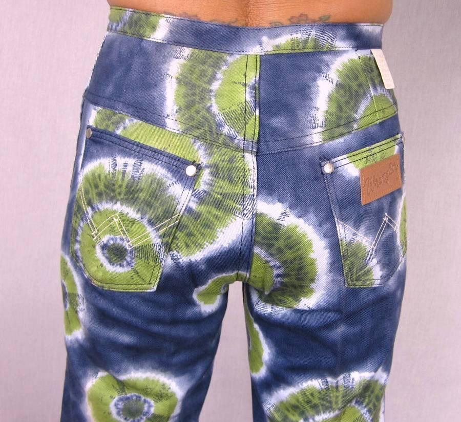 Gray Wrangler 1960s  Tie Dyed Jeans, New Never Worn Dead Stock For Sale