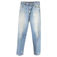 WRANGLER Talla 31 Vaqueros rectos con cremallera en azul envejecido
