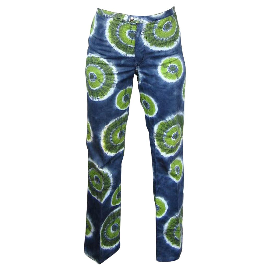 Vaqueros Wrangler teñidos con la técnica tie-dye, nuevos, sin estrenar, de stock sin vender de los años 60 en venta
