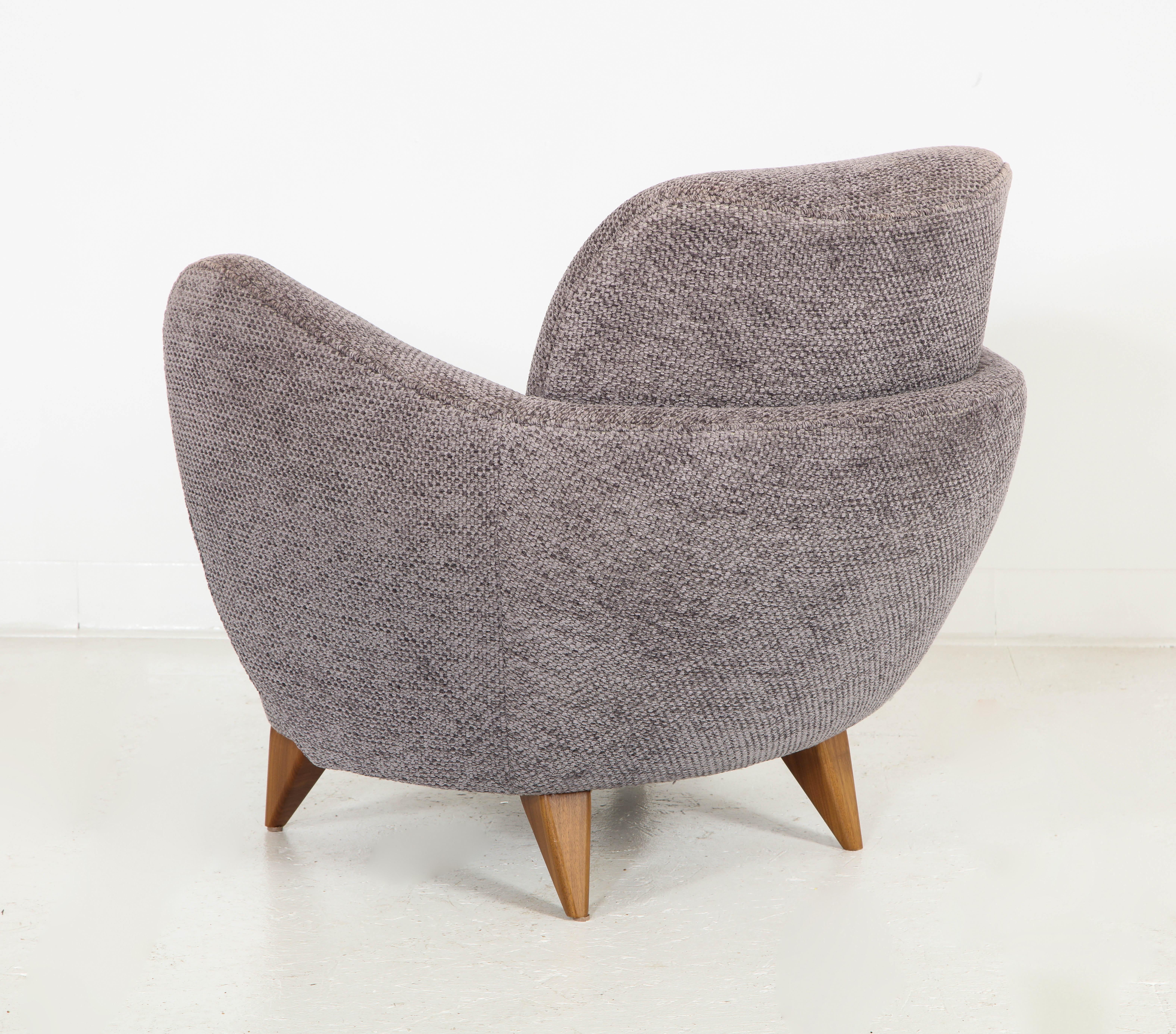Maple Wrap Around Barrel Chair w/ Wood Base Offered by Vladimir Kagan Design Group