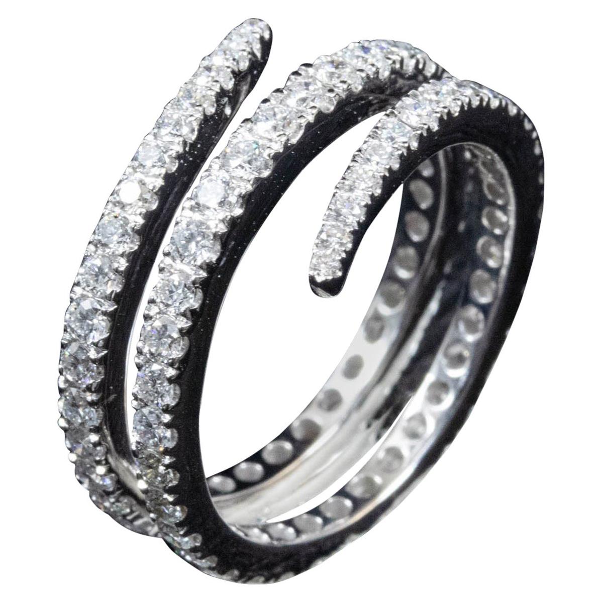 For Sale:  Wrap Around Diamond Fashion Ring in 18 Karat Gold