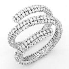 Wrap Around Flex Bangle Bracelet with Diamonds