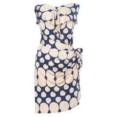 Used Wrap bustier silk printed dress Diane Von Furstenberg 