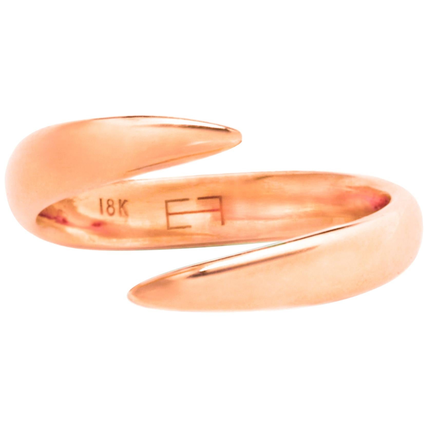 Eva Fehren Wrap Claw Ring in 18 Karat Rose Gold For Sale