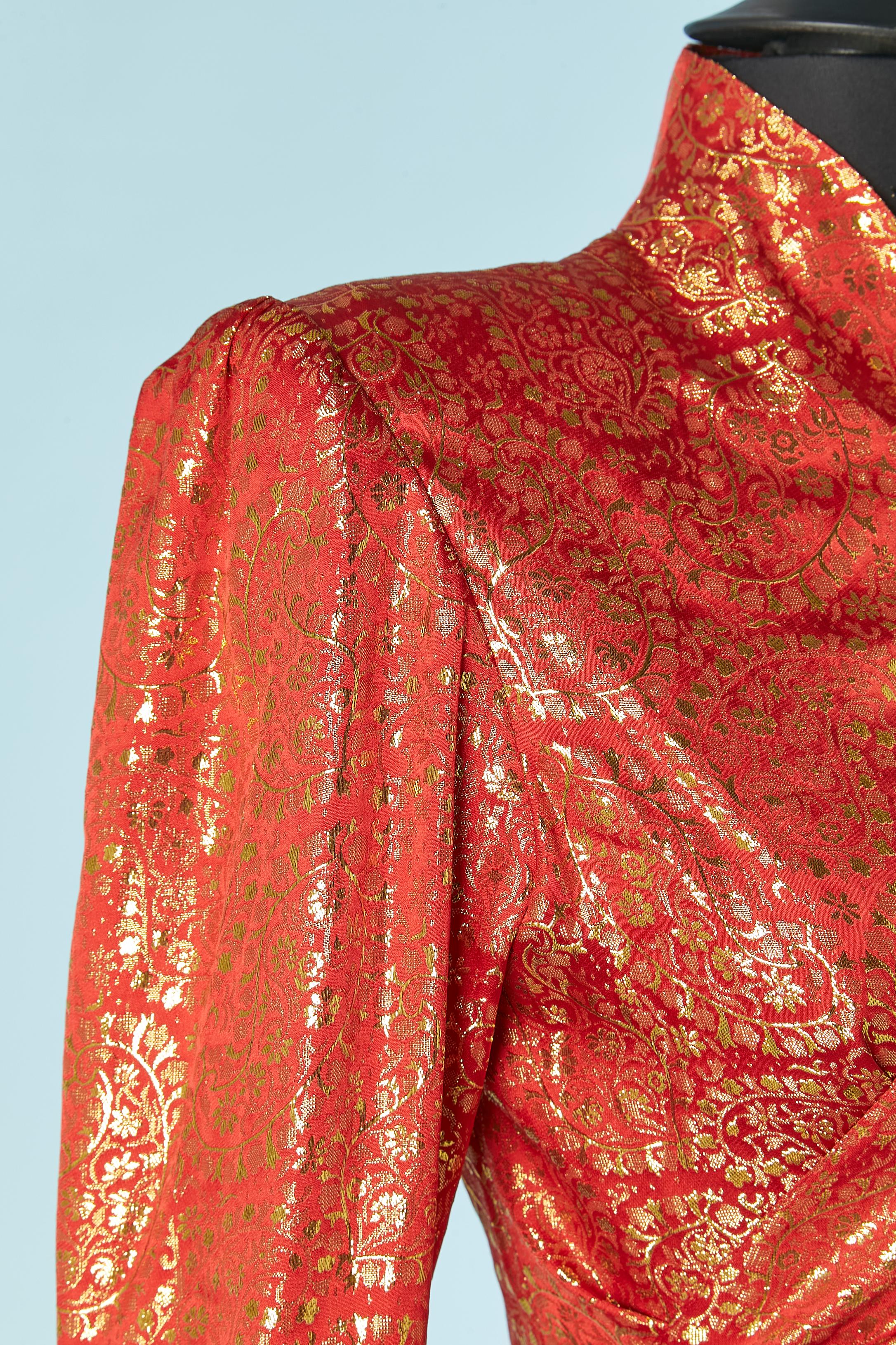Wrap damask red and gold jacket UNGARO Parrallèle In condizioni ottime in vendita a Saint-Ouen-Sur-Seine, FR