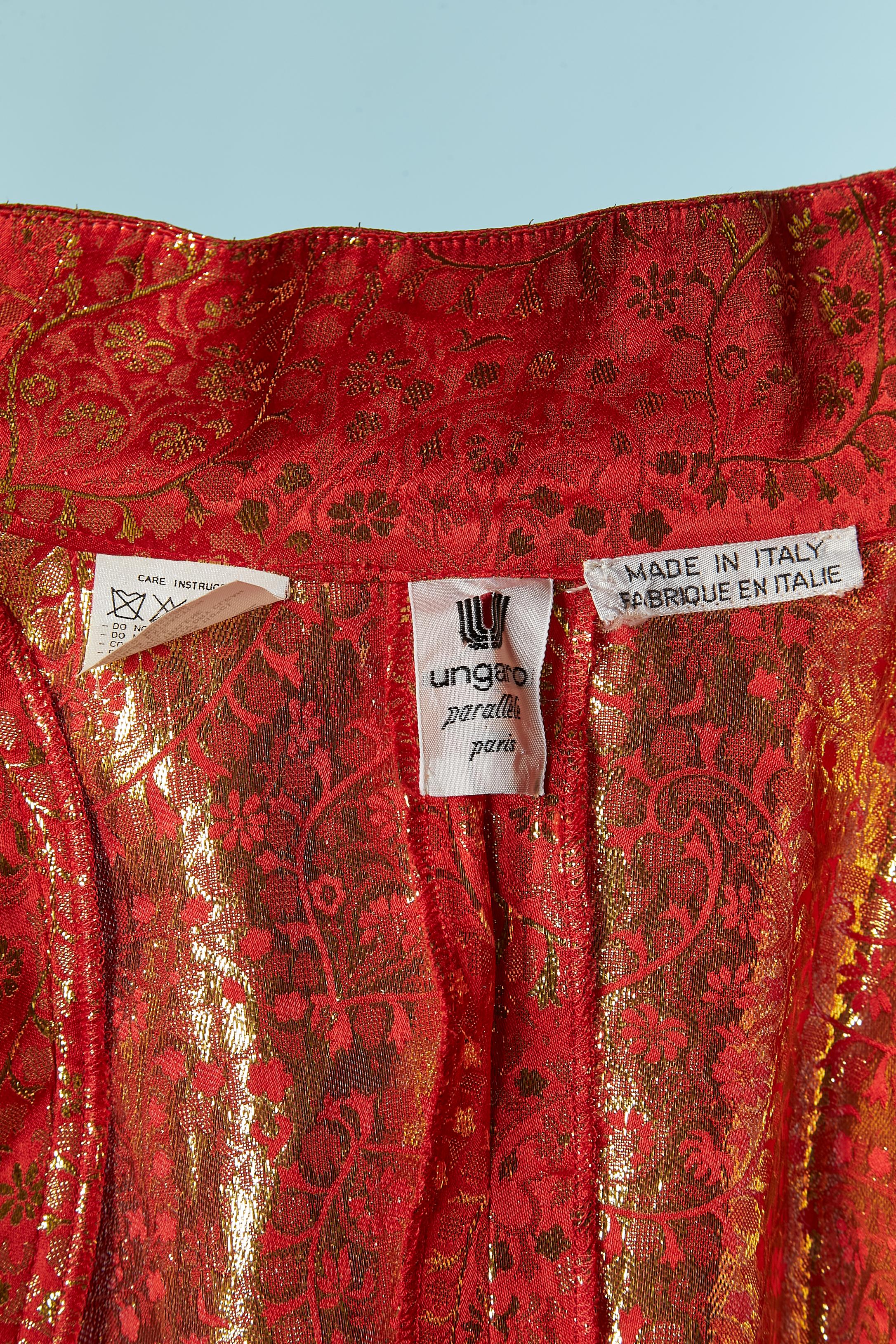 Wrap damask red and gold jacket UNGARO Parrallèle in vendita 2