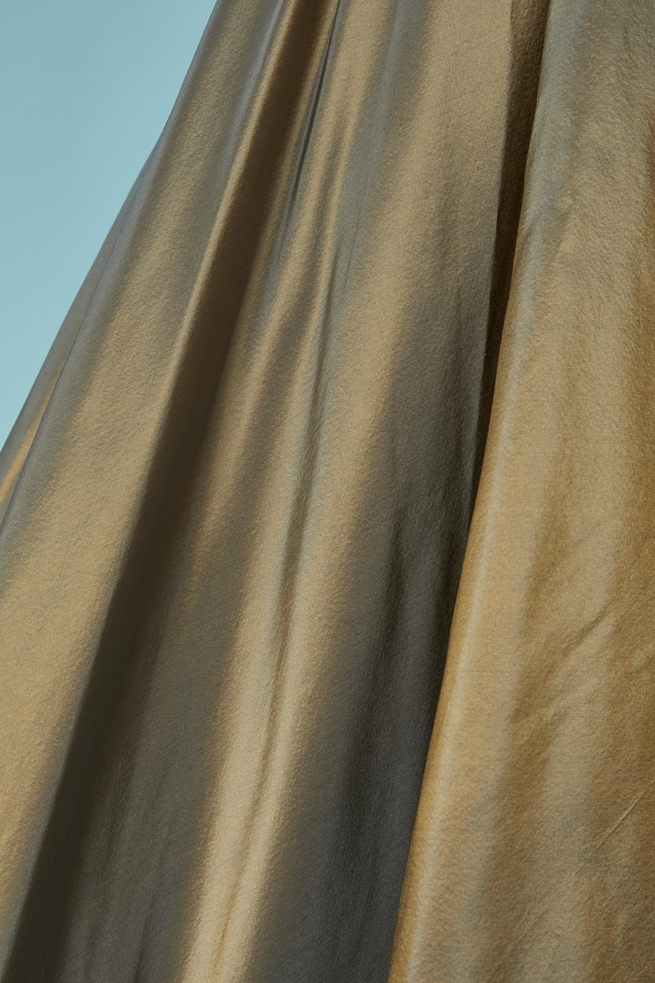 De las mujeres Vestido de noche de tafetán con cinturón CATHERINE REGEHR para Saks Fifth Av en venta