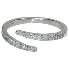 Wickelring aus Moissanit mit offenem Moissanitband 925 aus Sterlingsilber, Geschenk für Damen.