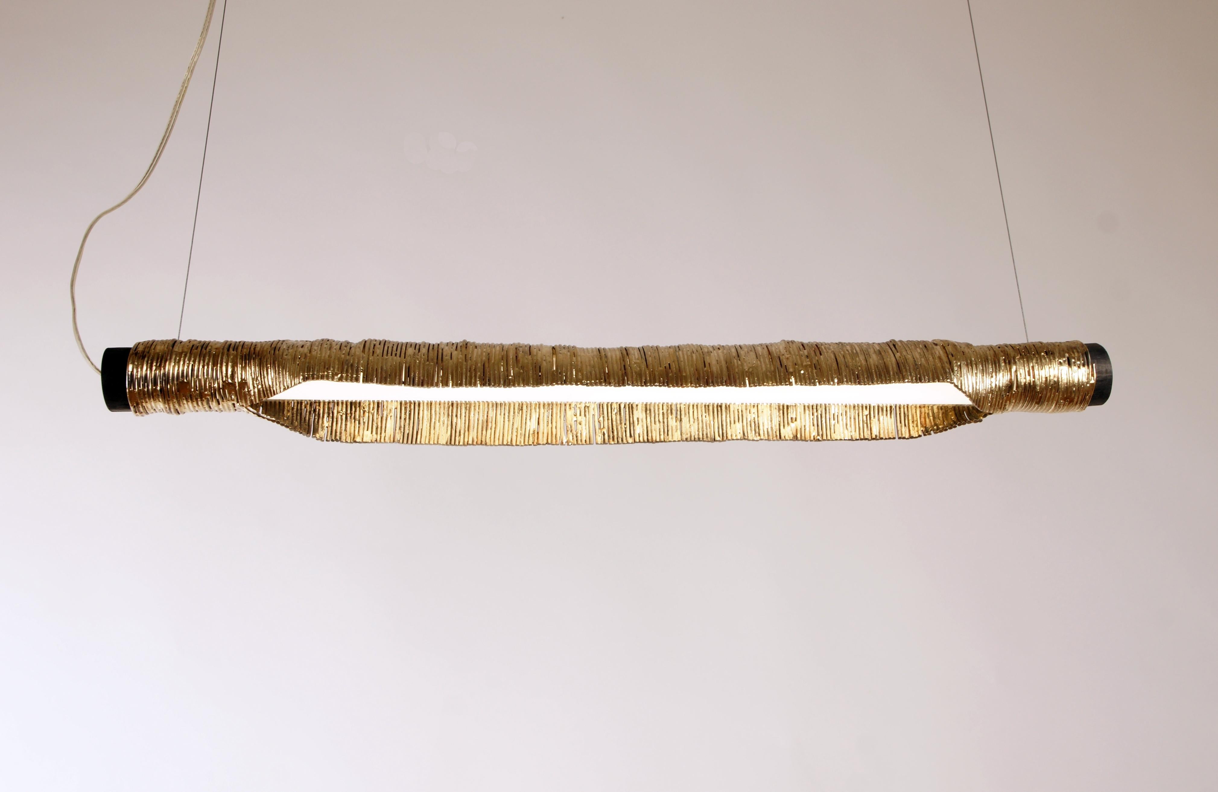 German Wrap Pendant Light by Johannes Hemann For Sale