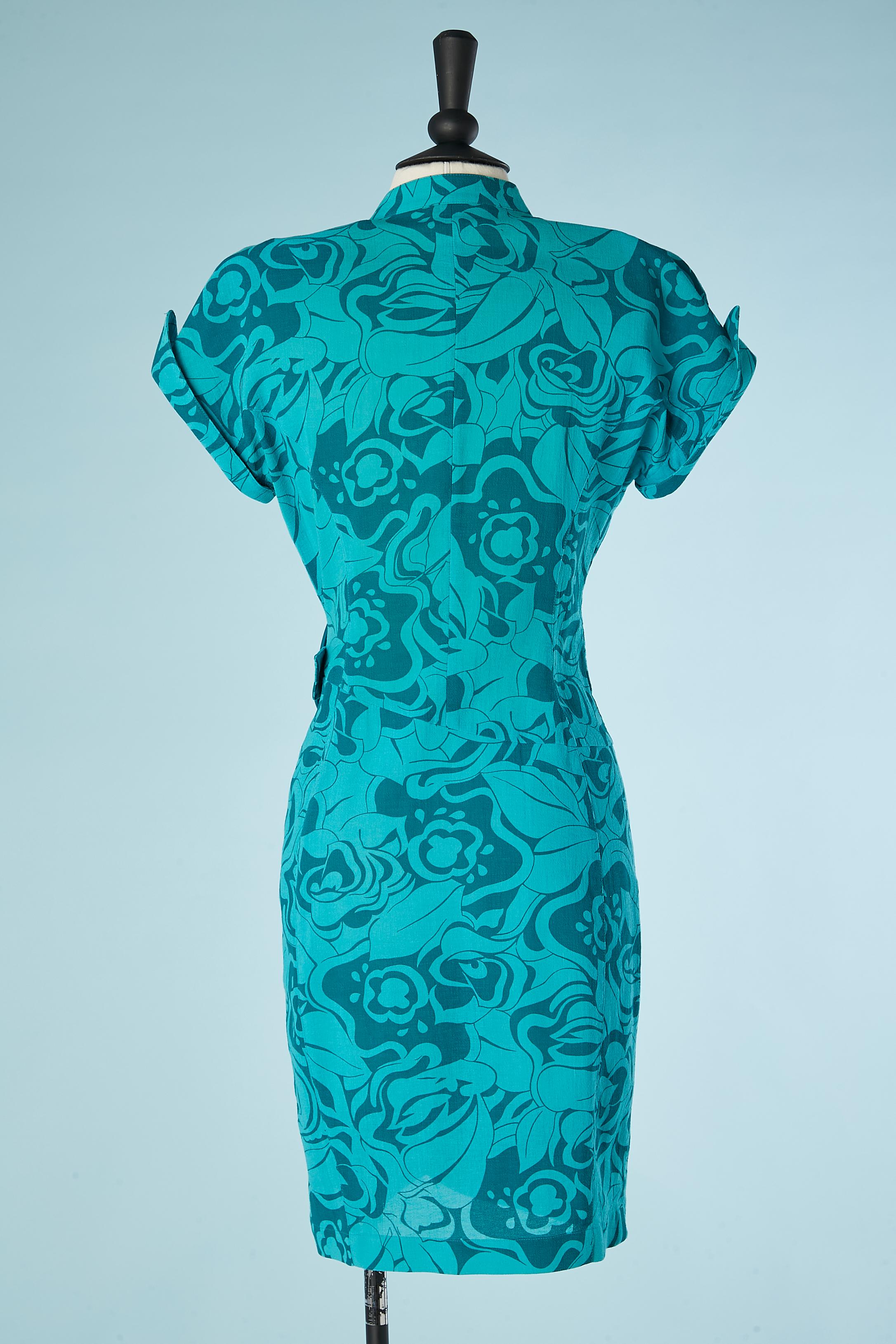 Women's Wrap printed cotton day-dress Mugler par Thierry Mugler For Sale