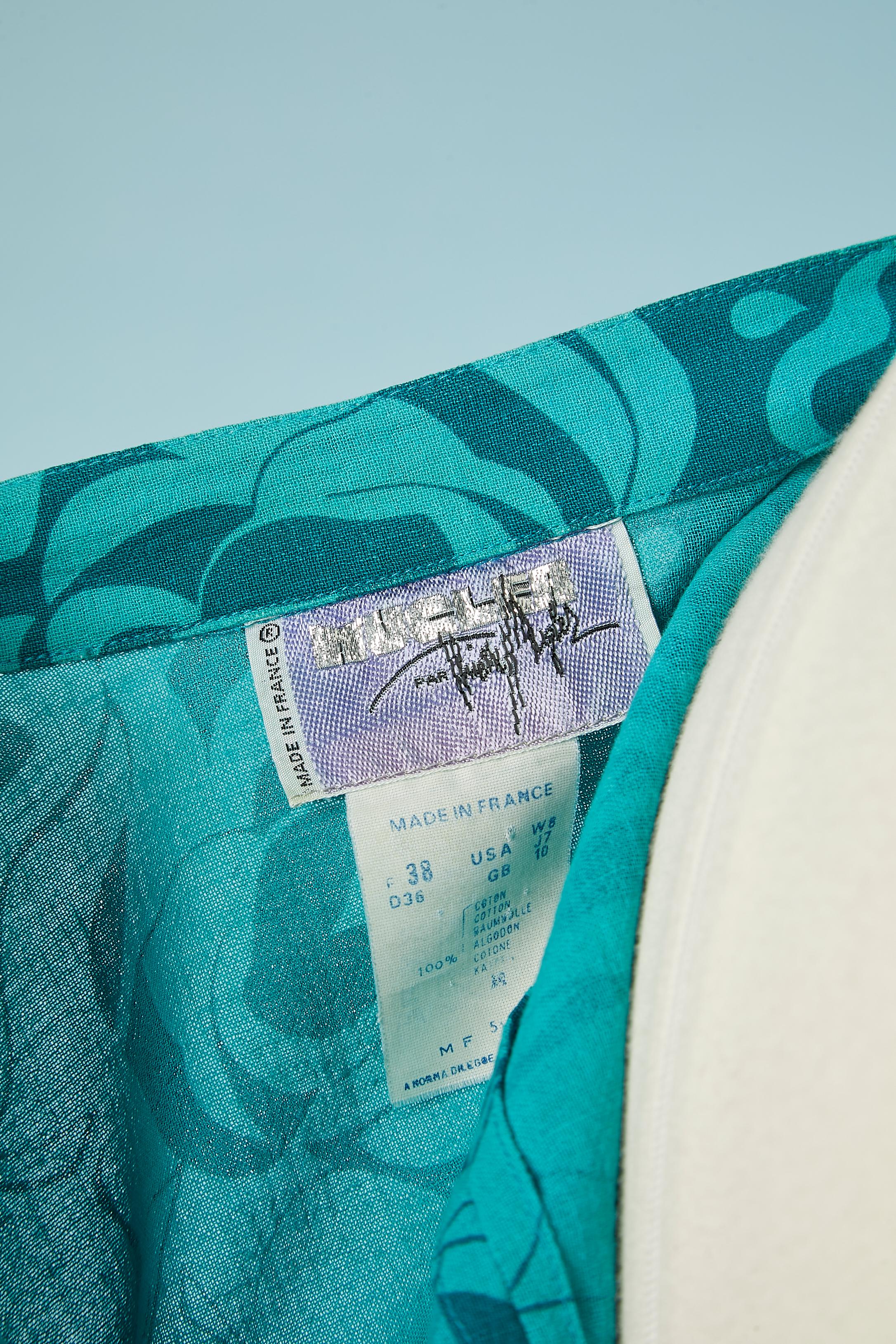 Robe de jour Mugler en coton imprimé en forme de portefeuille par Thierry Mugler  en vente 1