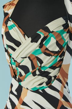 Wrap printed jersey dress Roberto Cavalli