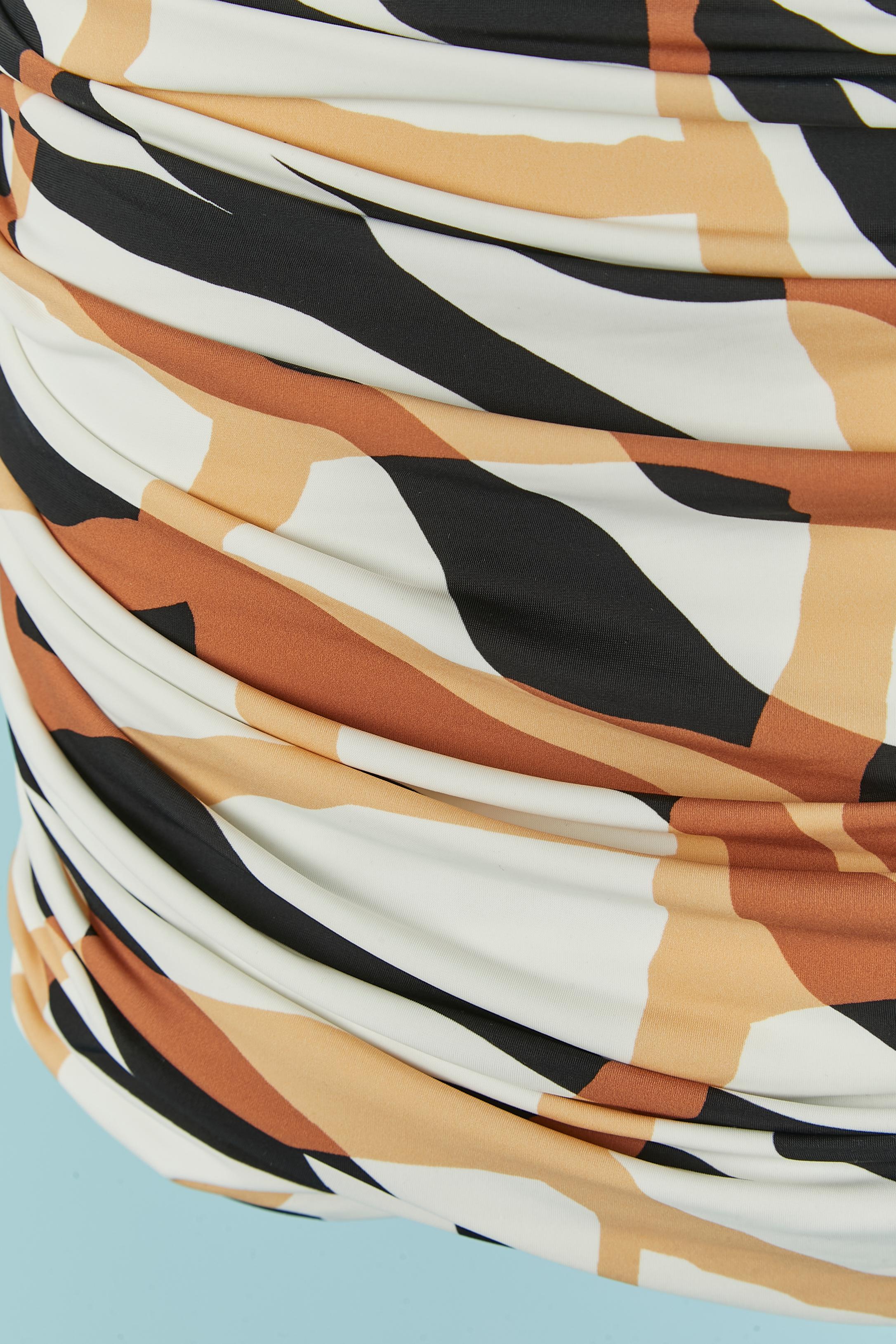 Wrap printed jersey dress Roberto Cavalli In Excellent Condition For Sale In Saint-Ouen-Sur-Seine, FR
