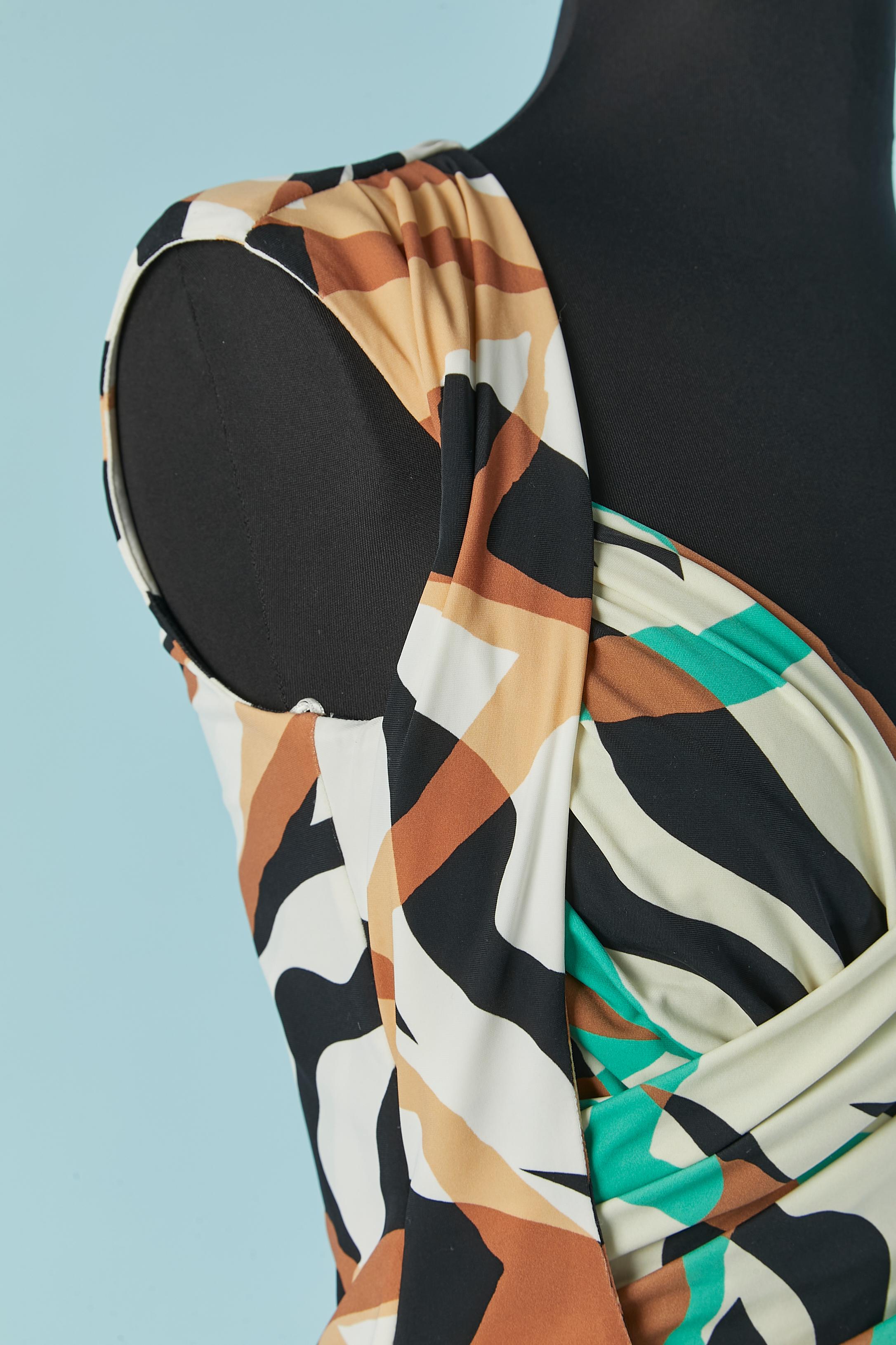 Women's Wrap printed jersey dress Roberto Cavalli For Sale