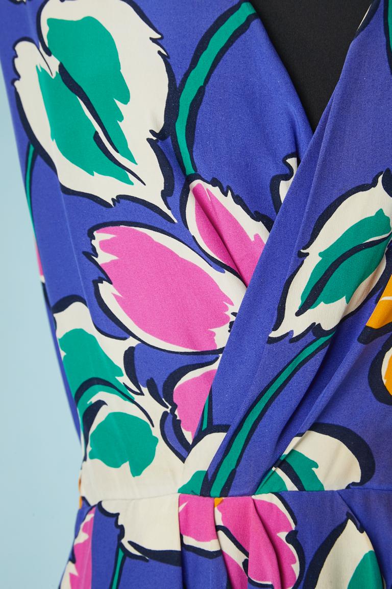Violet Robe portefeuille en soie imprimée Givenchy Nouvelle boutique 