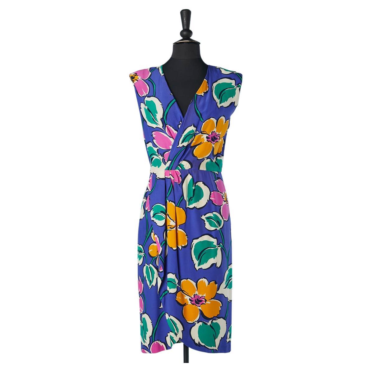 Wrap silk printed dress Givenchy Nouvelle boutique For Sale