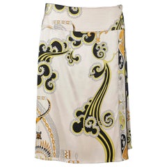 Jupe portefeuille en soie imprimée Emilio Pucci