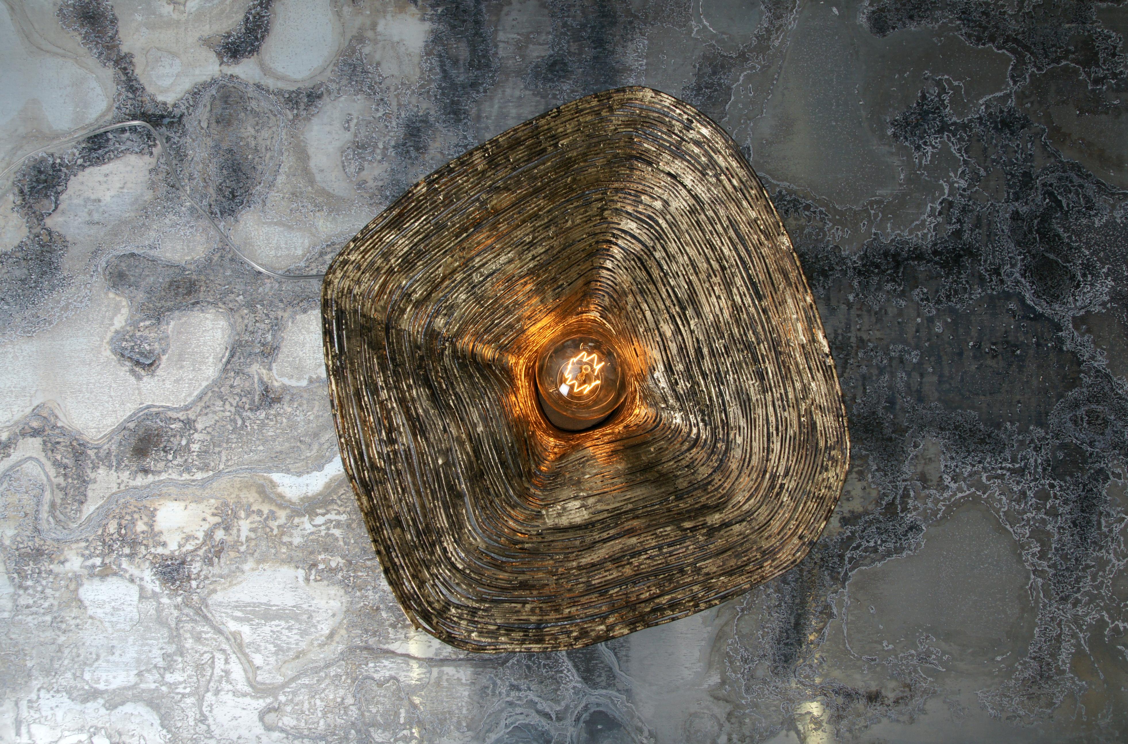 Contemporary Wrap Spruce Table Light by Johannes Hemann