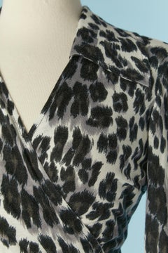 Wrap top and trouser ensemble with leopard print Diane Von Furstenberg  1970's