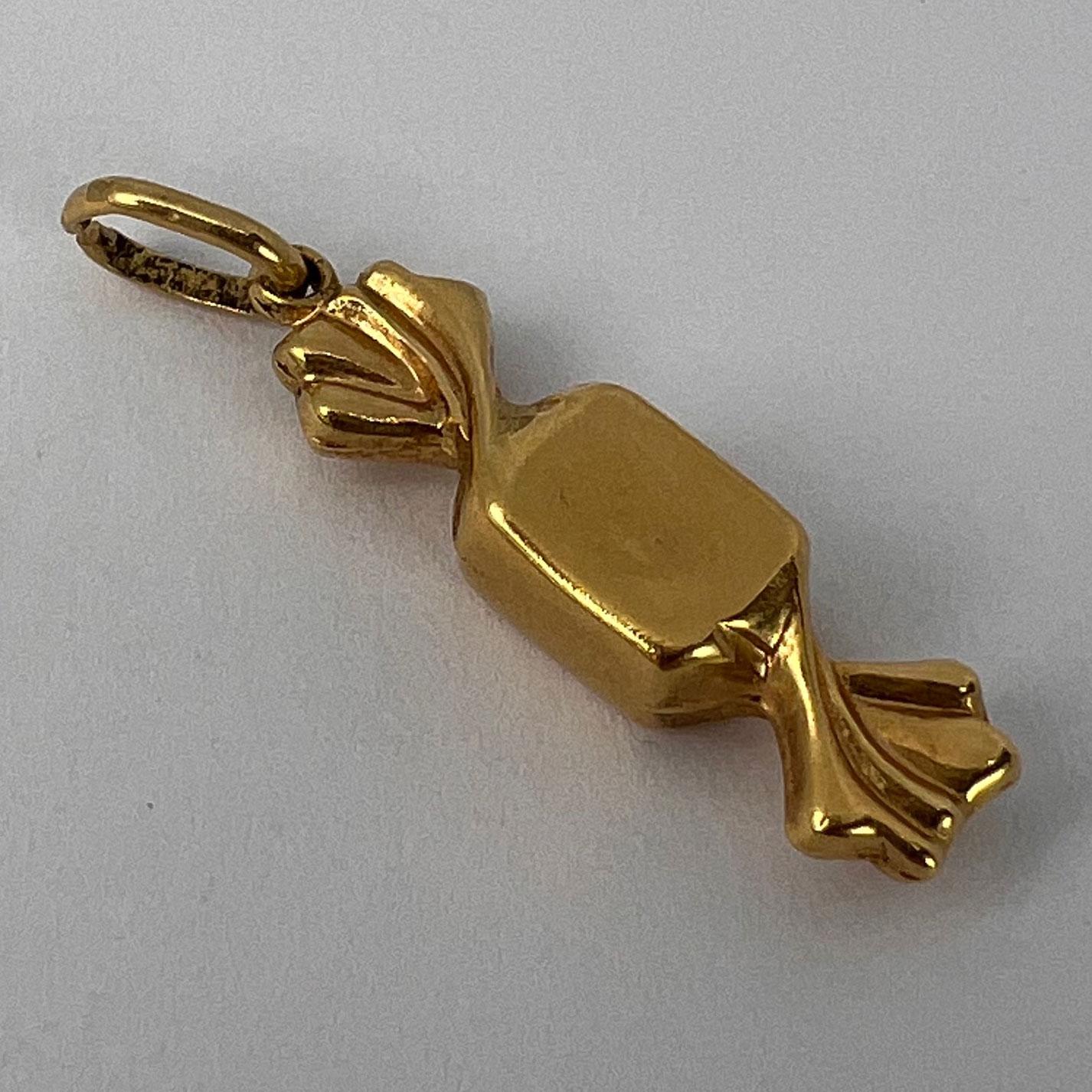 Candy Wrapped Candy Sweet 18K Gelbgold Charm-Anhänger 7