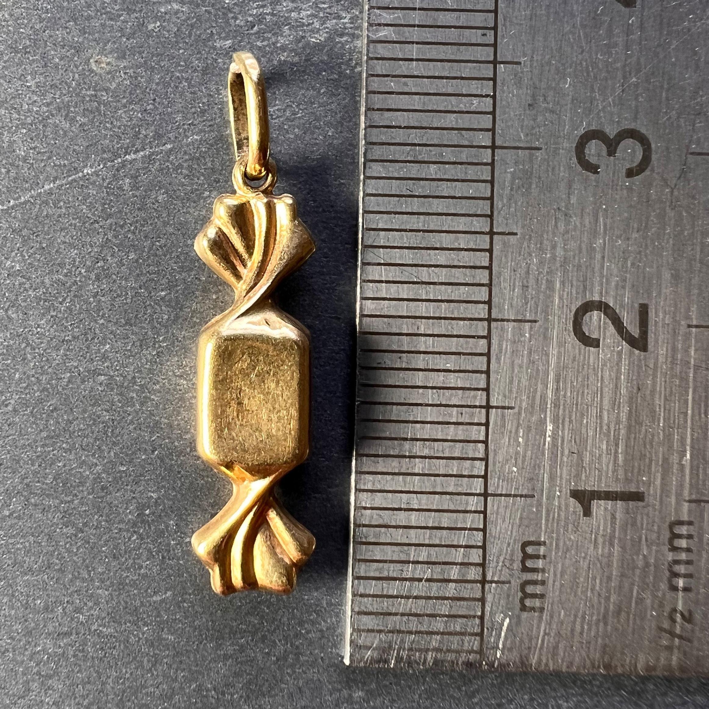 Candy Wrapped Candy Sweet 18K Gelbgold Charm-Anhänger 3