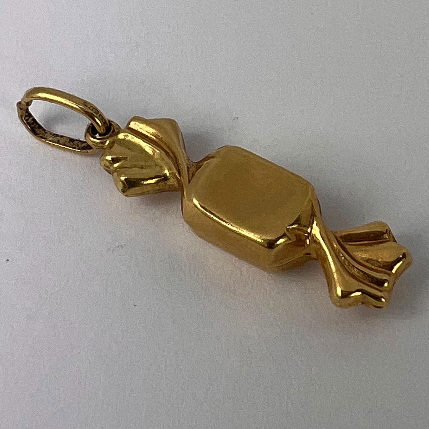 Candy Wrapped Candy Sweet 18K Gelbgold Charm-Anhänger 4