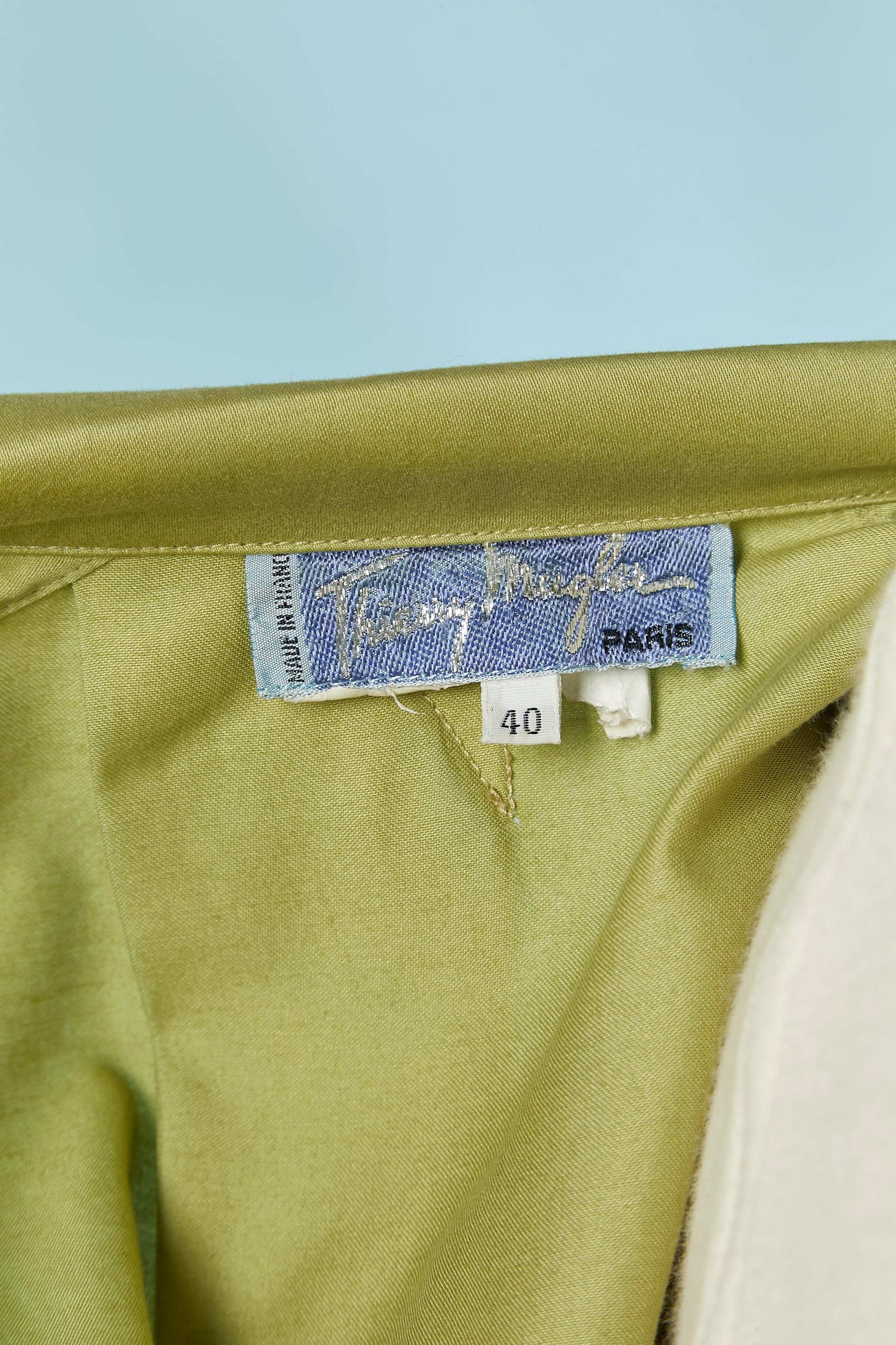 Wrapped green cotton dress THIERRY MUGLER For Sale 3