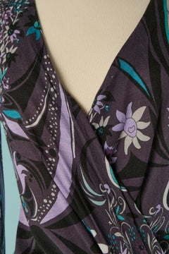 Wrapped printed wool and nylon jersey printed dress EMILIO PUCCI