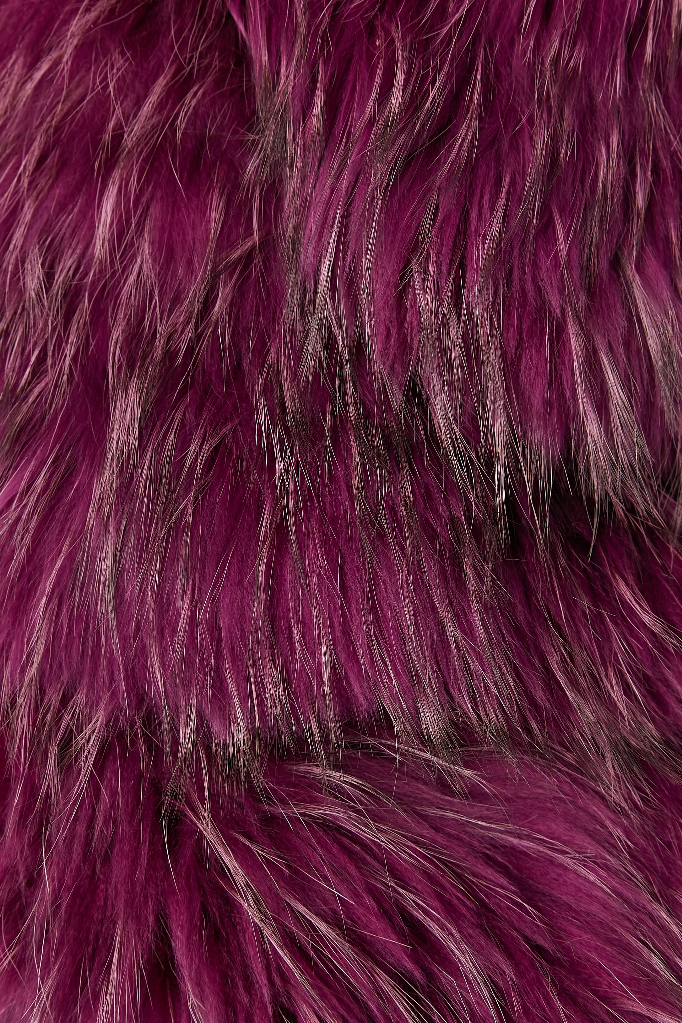 Purple Wrapped purple knitted fur and leather coat Sonia Rykiel For Sale