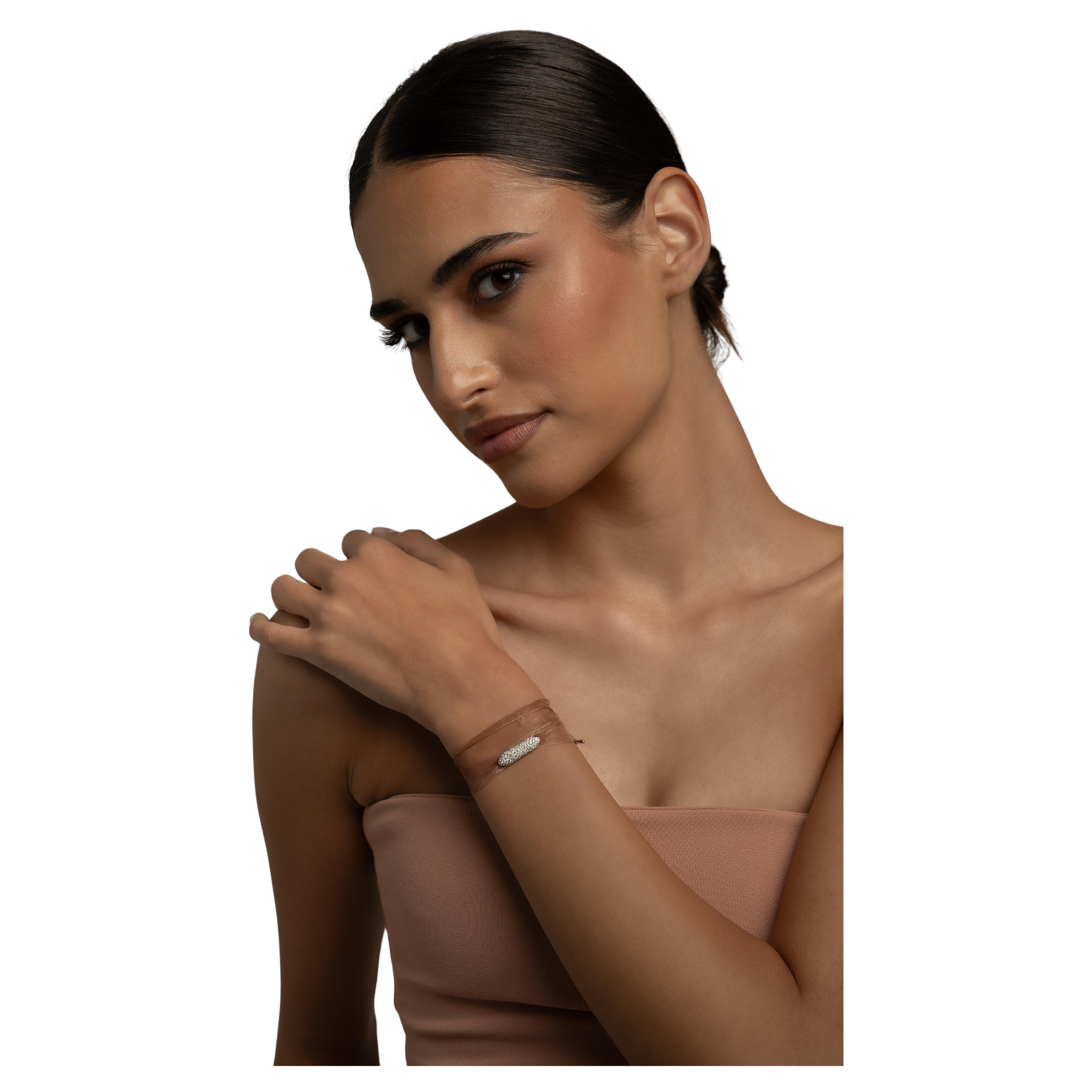 Wrapt in Diamonds Versatile Choker and Bracelet in 18K Gold with Pavé Diamonds