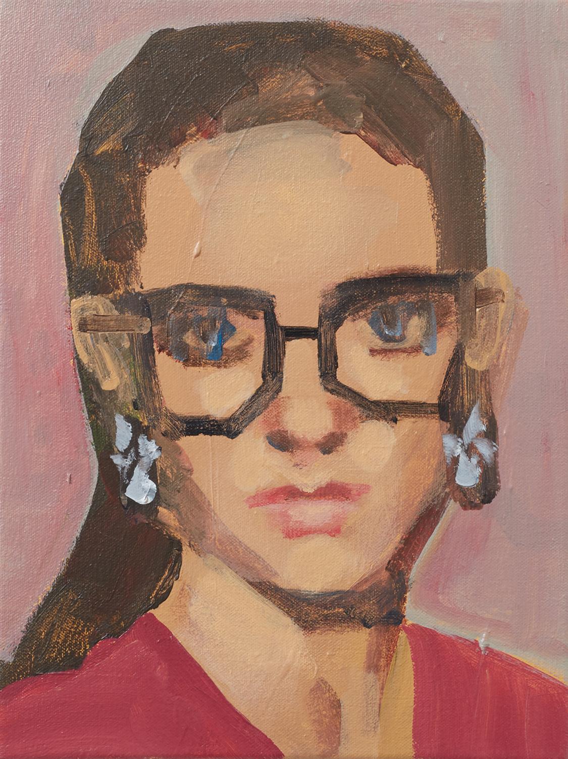 Wren Meyers Figurative Painting - Portrait Study 09, Original Painting