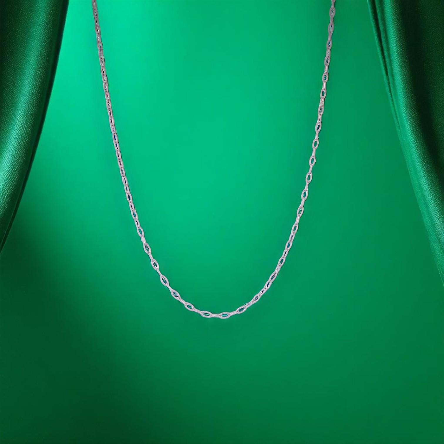 Wrenley  18k White Gold Fancy Chain – 18