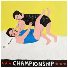 'Wrestle with Your Ego' Portrait Painting by Alan Fears Pop Art