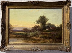 Listed British Artist W. Richards (1893-1950) Antique oil painting, Landscape