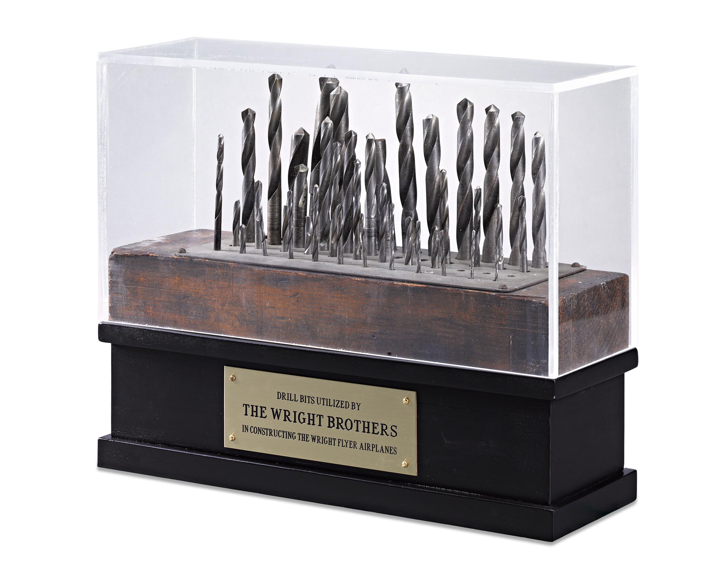Representing American ingenuity and aviation history, this collection of drill bits was once used by the legendary Wright Brothers in the creation of their groundbreaking “Flyers.” Among the original tools the Wright Brothers used in their bicycle