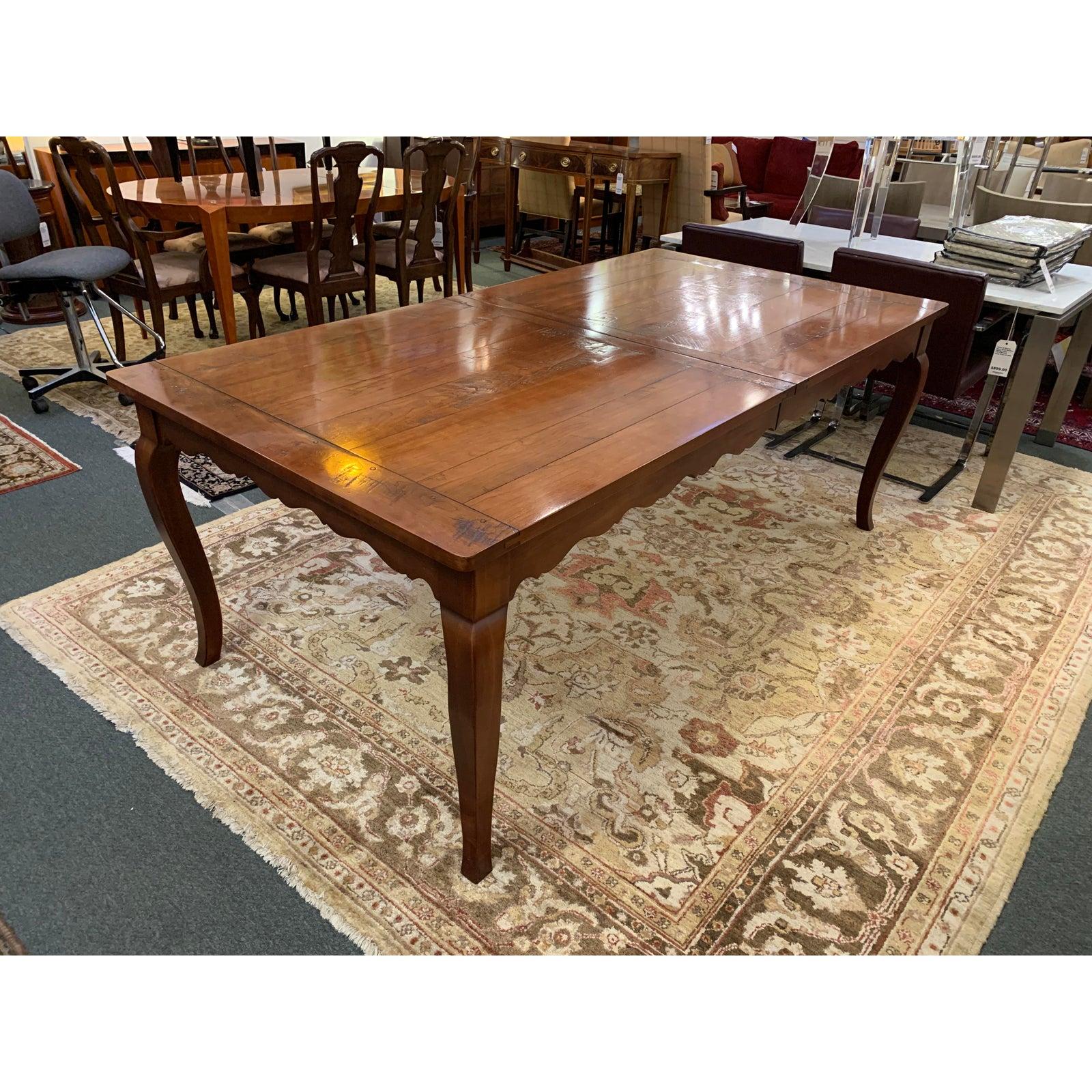 American Wright Furniture Company Extension Table and Chippendale Style Chair Dining Set For Sale