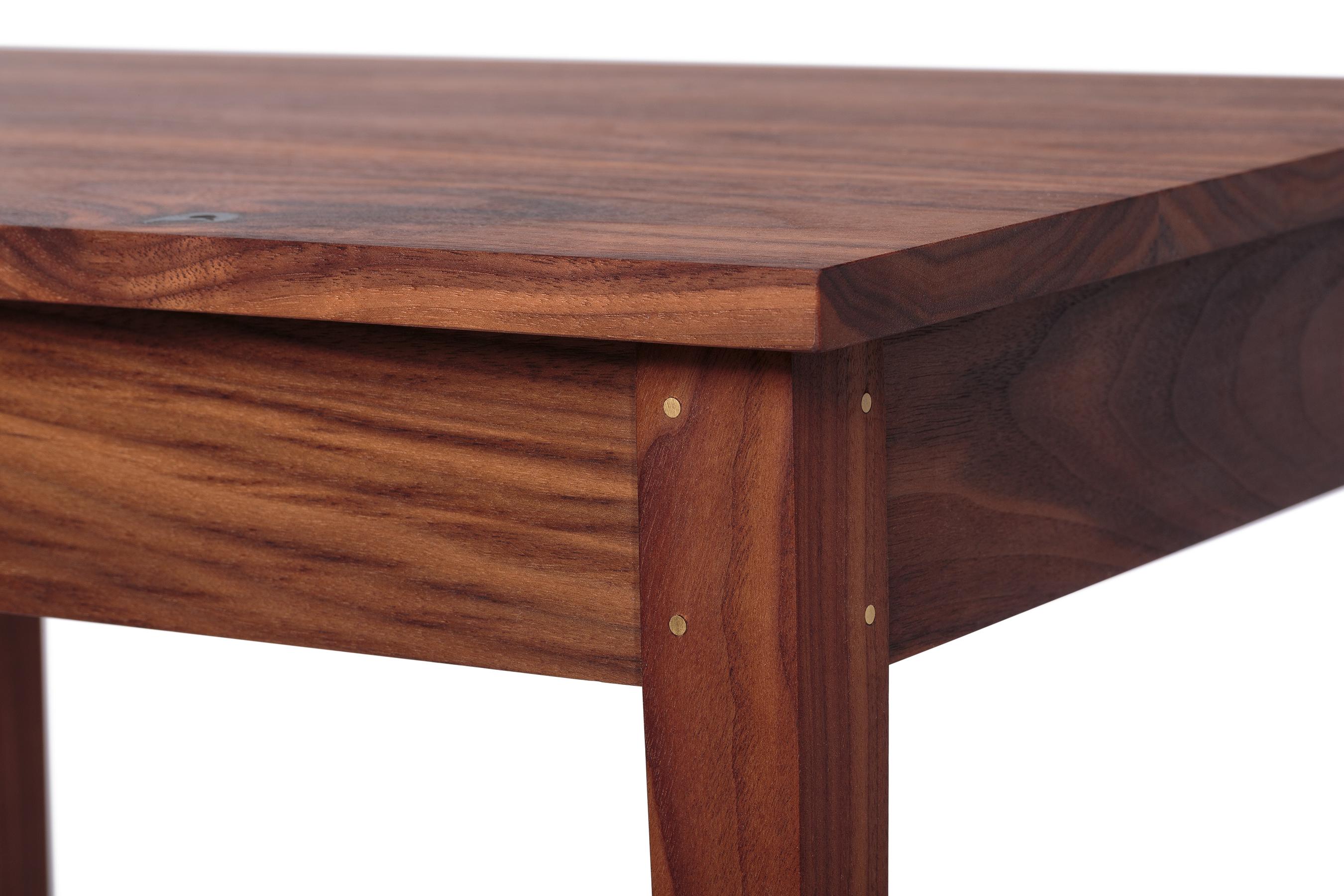 American Wright Side Table, Shaker Side Table in Modern Walnut For Sale